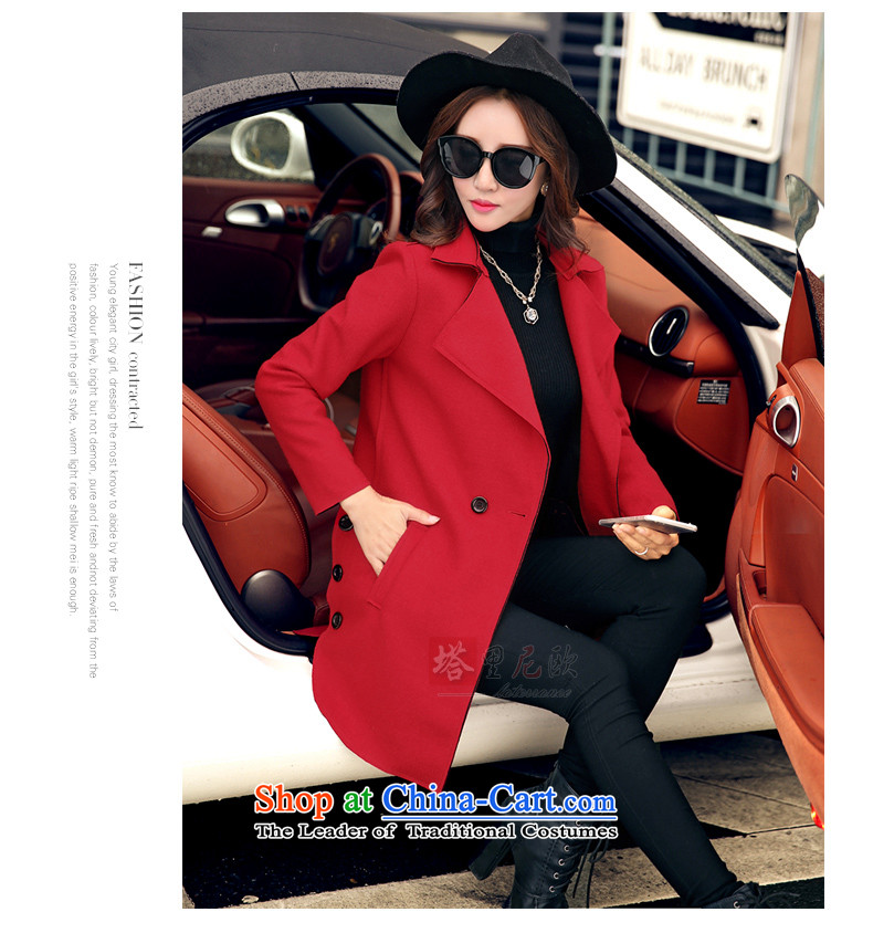 Dan JIE SHI MAO? 2015 autumn and winter coats female Korean version of the new long wool coat windbreaker women? jacket orange XL Photo, prices, brand platters! The elections are supplied in the national character of distribution, so action, buy now enjoy more preferential! As soon as possible.