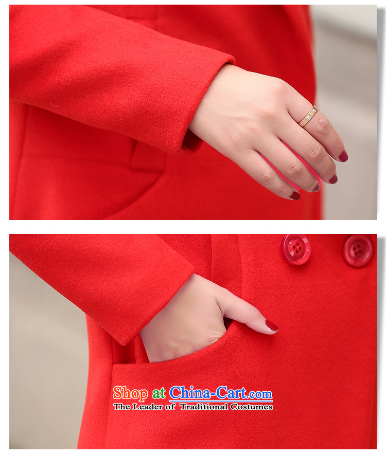 The Dragon Culture 2015 autumn and winter new coats, wool? long jacket, three colors of red China L picture, prices, brand platters! The elections are supplied in the national character of distribution, so action, buy now enjoy more preferential! As soon as possible.