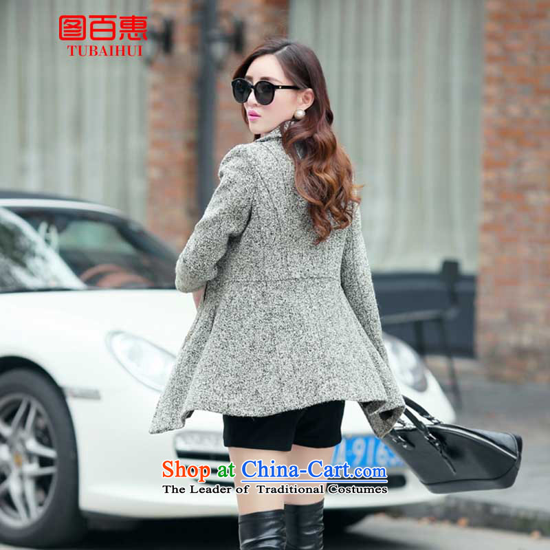 Figure Momoe 2015 autumn and winter new Korean gross large coats in this long graphics thin wool Sau San? jacket couture windbreaker light gray XL Photo, prices, brand platters! The elections are supplied in the national character of distribution, so action, buy now enjoy more preferential! As soon as possible.