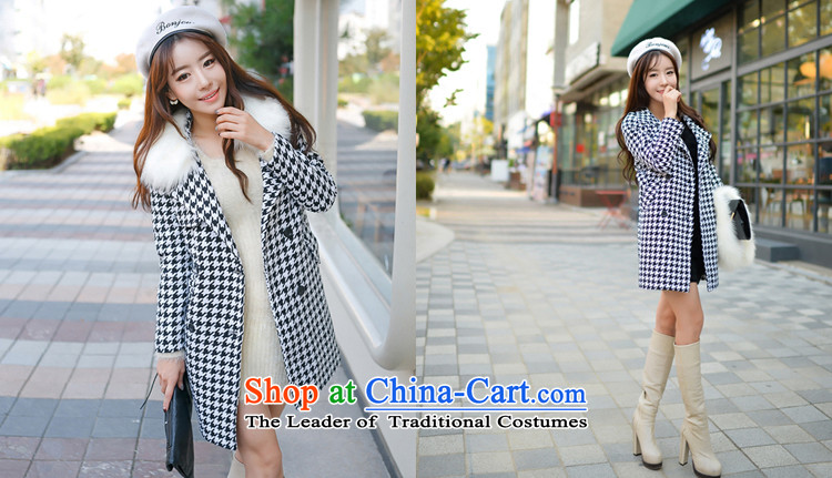 Dan Jie Shi of autumn and winter 2015 new chidori of Wild Hair? female Korean version of the jacket long thick Sau San video thin a wool coat W18 W18 with collar black S picture, prices, brand platters! The elections are supplied in the national character of distribution, so action, buy now enjoy more preferential! As soon as possible.