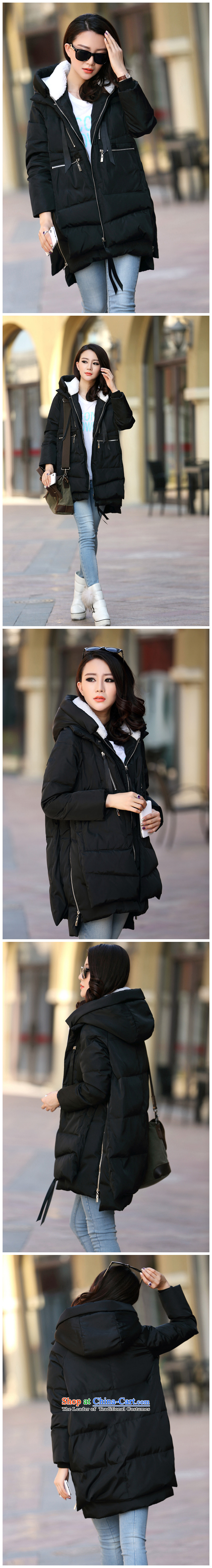 2015 winter clothing new Korean version of large numbers of ladies thick MM loose, Hin thin, thick cotton-thick cotton long in sister services winter coats jacket robe thick black XXXL163-195 catty picture, prices, brand platters! The elections are supplied in the national character of distribution, so action, buy now enjoy more preferential! As soon as possible.