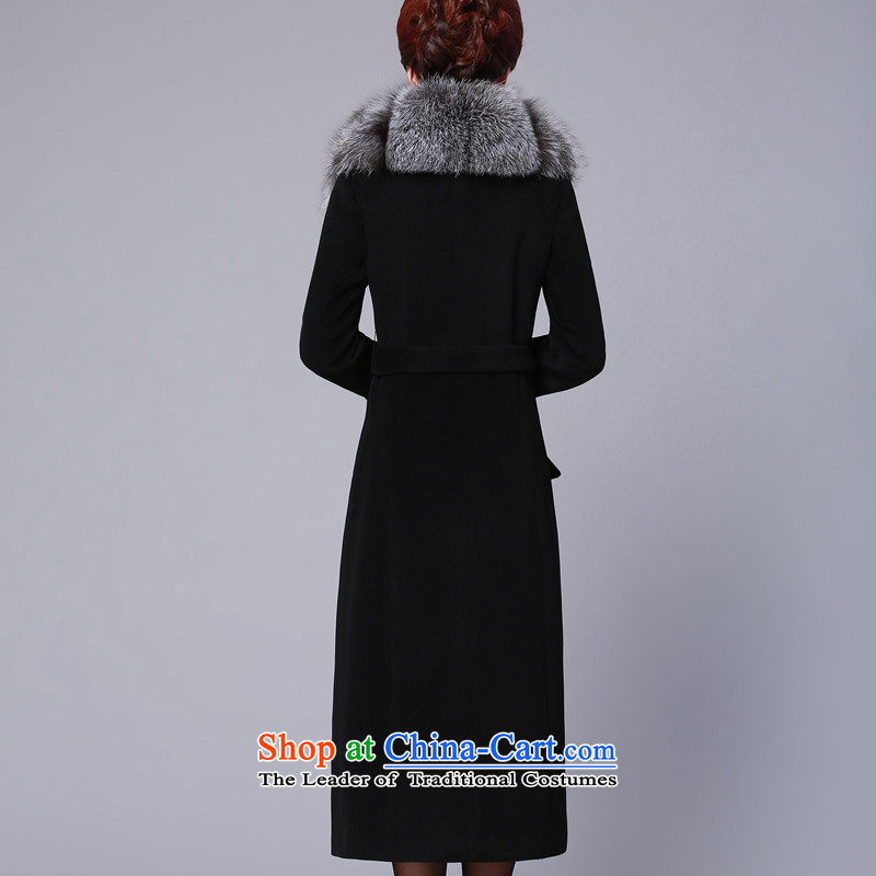 The former Yugoslavia autumn dreams 2015 new women's winter Western Wind stylish commuter wild fox gross for video thin long-sleeved wool cashmere overcoat female 15-9963? black , L, Yugoslavia autumn dreams shopping on the Internet has been pressed.