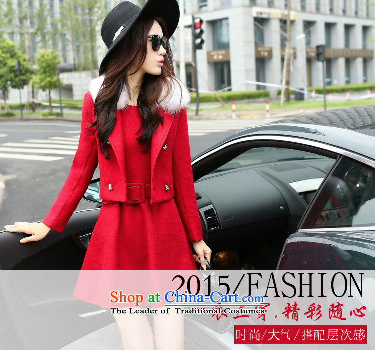 Great poem of autumn 2015 new gross female Korean jacket?? coats of gross short in long-sleeved long hair? The skirt a wool coat kit skirt RED M picture, prices, brand platters! The elections are supplied in the national character of distribution, so action, buy now enjoy more preferential! As soon as possible.