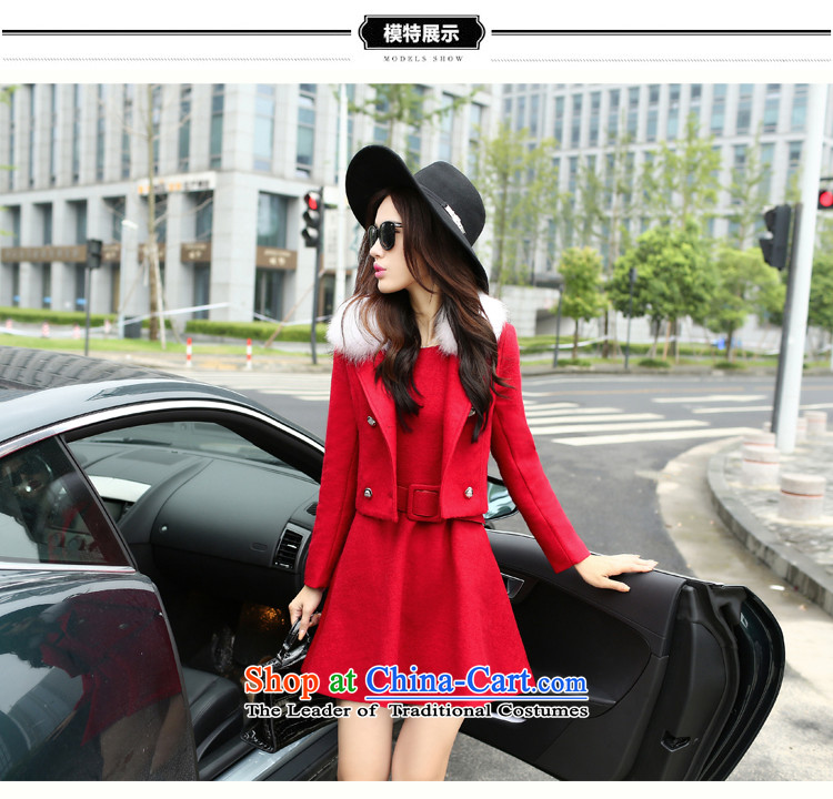 Great poem of autumn 2015 new gross female Korean jacket?? coats of gross short in long-sleeved long hair? The skirt a wool coat kit skirt RED M picture, prices, brand platters! The elections are supplied in the national character of distribution, so action, buy now enjoy more preferential! As soon as possible.