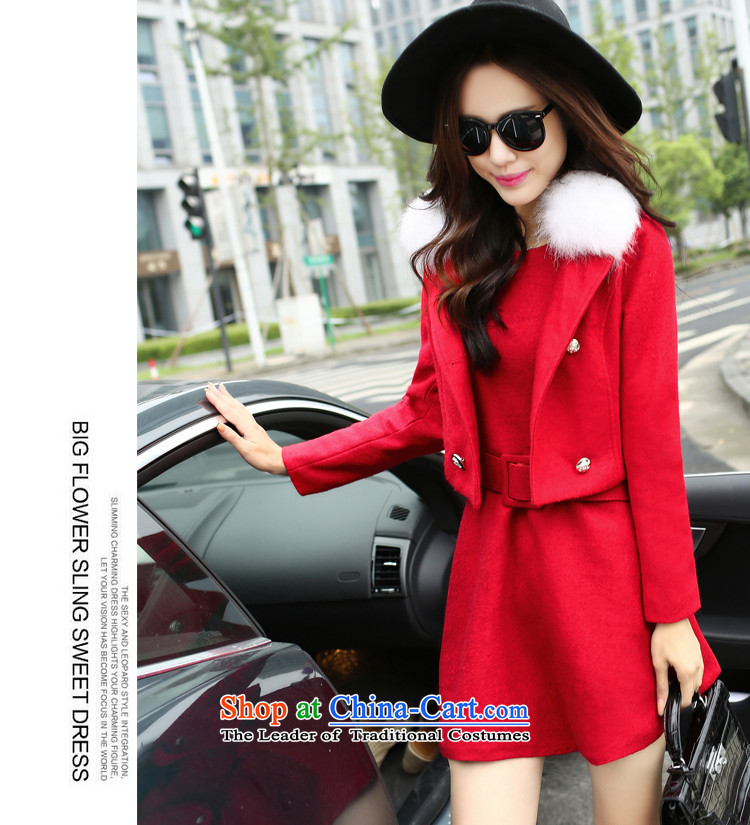 Great poem of autumn 2015 new gross female Korean jacket?? coats of gross short in long-sleeved long hair? The skirt a wool coat kit skirt RED M picture, prices, brand platters! The elections are supplied in the national character of distribution, so action, buy now enjoy more preferential! As soon as possible.