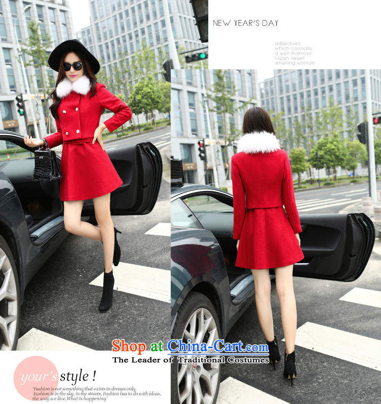 Great poem of autumn 2015 new gross female Korean jacket?? coats of gross short in long-sleeved long hair? The skirt a wool coat kit skirt RED M picture, prices, brand platters! The elections are supplied in the national character of distribution, so action, buy now enjoy more preferential! As soon as possible.