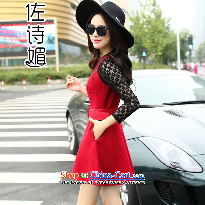 Great poem of autumn 2015 new gross female Korean jacket?? coats of gross short in long-sleeved long hair? The skirt a wool coat kit skirt RED M, great poem medicines (ZUOSHIMEI) , , , shopping on the Internet