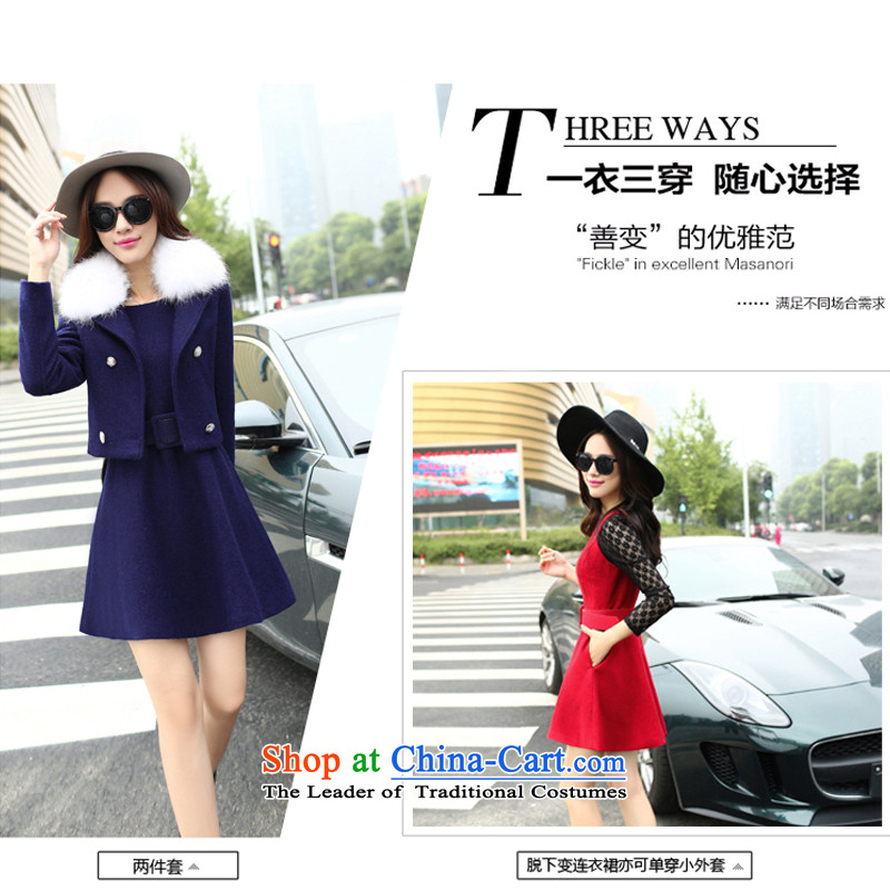 Great poem of autumn 2015 new gross female Korean jacket?? coats of gross short in long-sleeved long hair? The skirt a wool coat kit skirt RED M, great poem medicines (ZUOSHIMEI) , , , shopping on the Internet