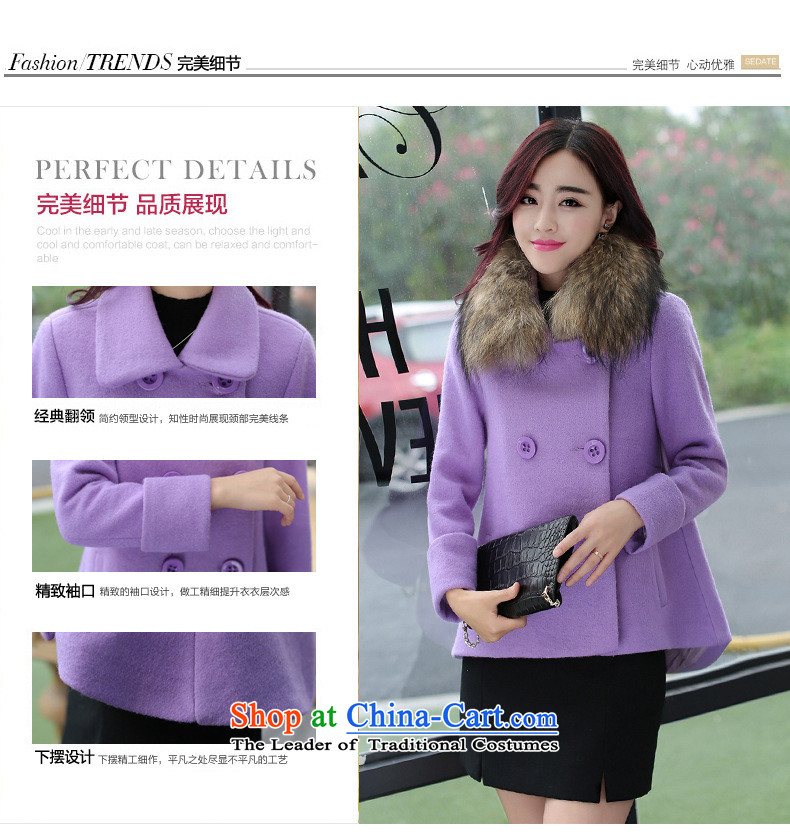 2015 winter coats coats gross? new women's stylish thin short of Sau San graphics with thick hair for long-sleeved purple plus gross collar XXL picture, prices, brand platters! The elections are supplied in the national character of distribution, so action, buy now enjoy more preferential! As soon as possible.