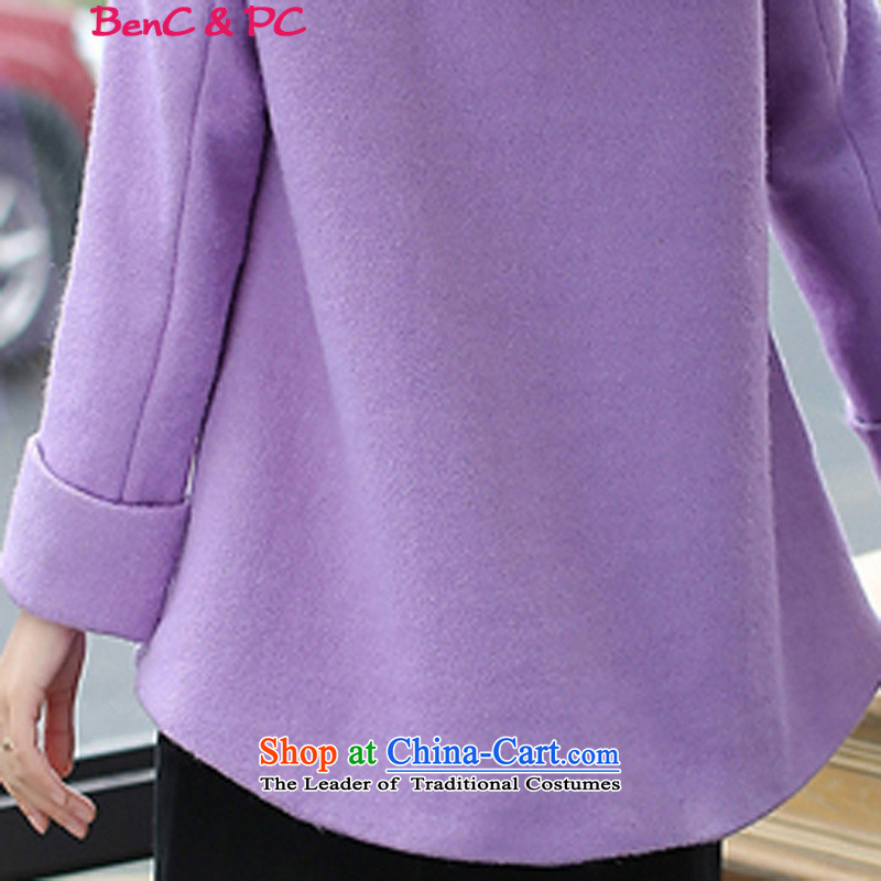 2015 winter coats coats gross? new women's stylish thin short of Sau San graphics with thick hair for long-sleeved purple plus gross XXL, collar Xin Yue (XINSRV MS) , , , shopping on the Internet