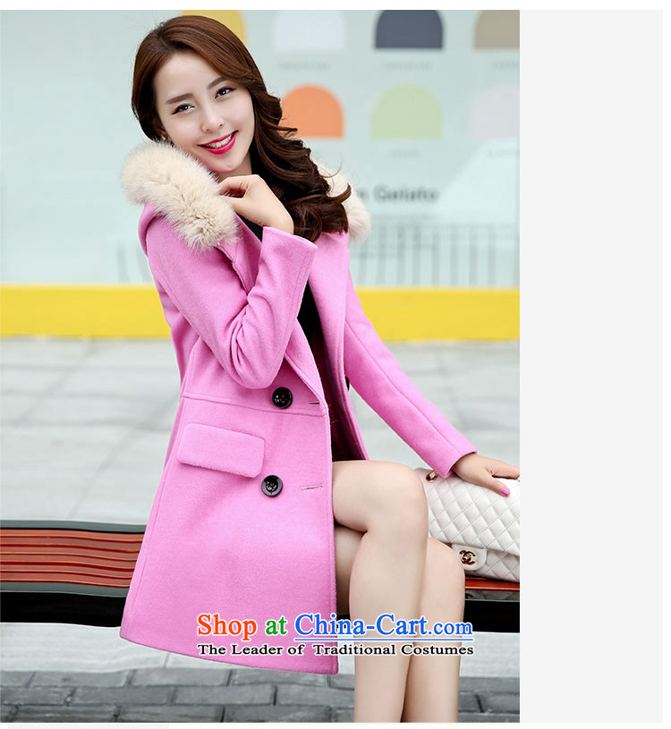 The angels in 2015 autumn and winter Pik new Korean female jacket is thick hair, long hair collar cashmere overcoat won a peach (with a gross collar) M picture, prices, brand platters! The elections are supplied in the national character of distribution, so action, buy now enjoy more preferential! As soon as possible.