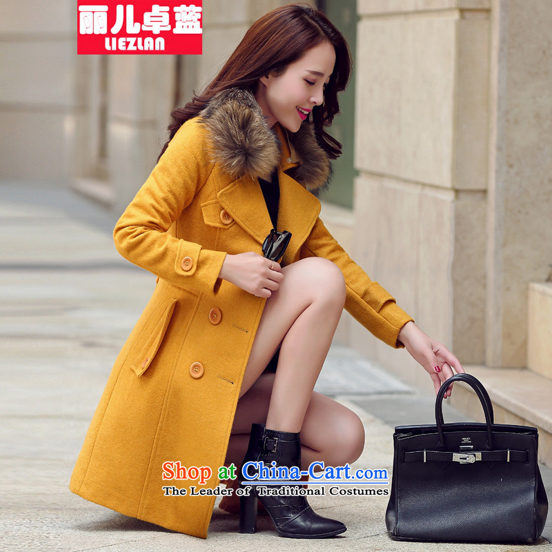 Doris Cheuk-blue 2015 autumn and winter new Korean female jacket is thick hair, long hair washable wool a wool coat won the RED M, Doris Cheuk-lam , , , shopping on the Internet