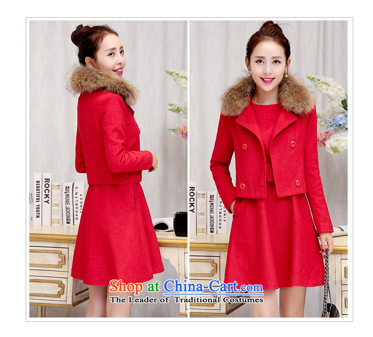 Sin has 2015 winter clothing new Korean citizenry video thin solid color two kits stylish dresses girls 