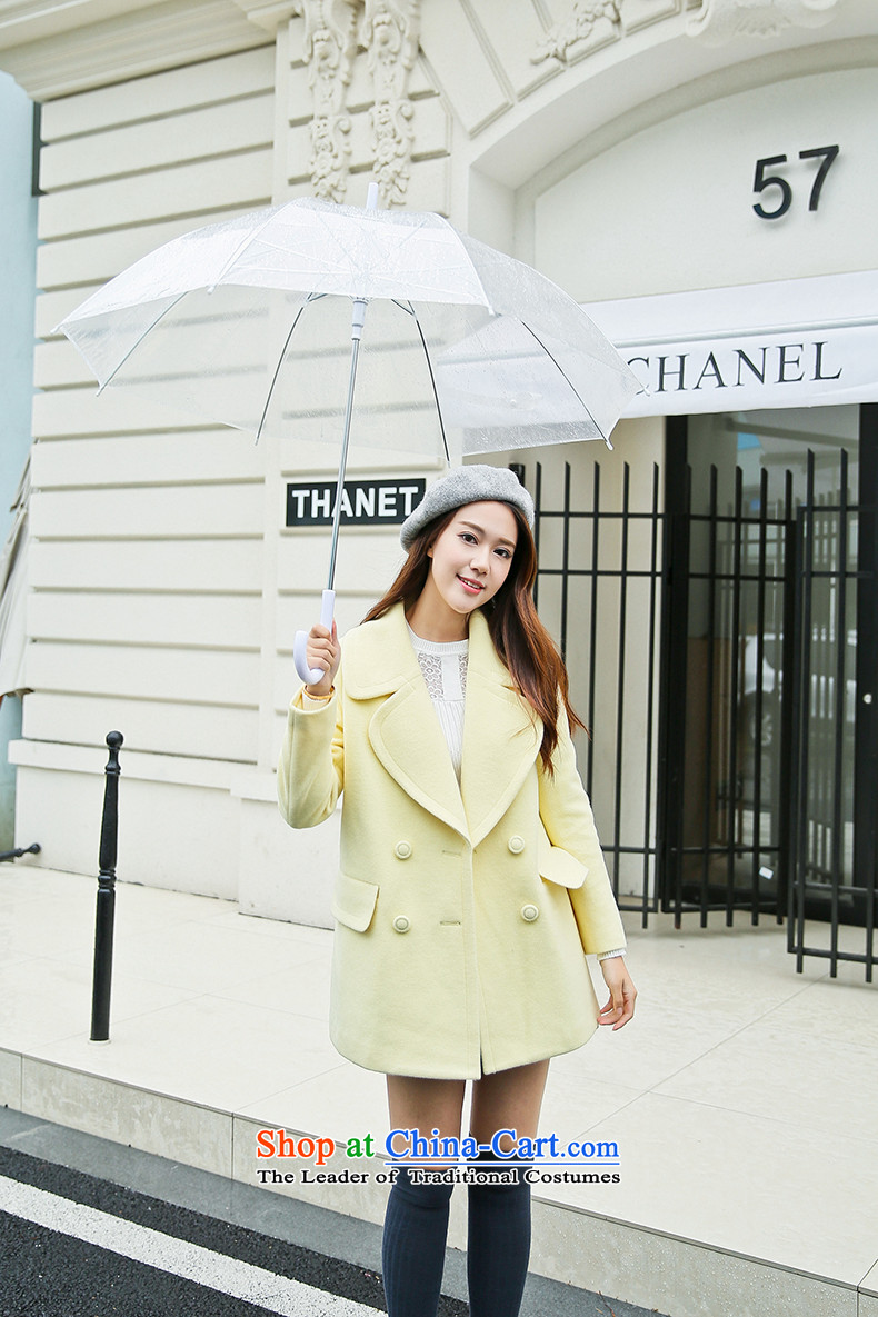 Christy Love 2015 autumn and winter new Korean Sau San double-butted long hair?)? a wool coat 2906 Yellow L Projected female issued on 22 November, the price and the brand image of Platters! The elections are supplied in the national character of distribution, so action, buy now enjoy more preferential! As soon as possible.