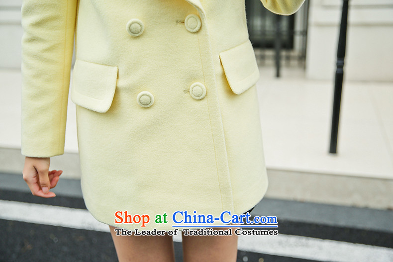 Christy Love 2015 autumn and winter new Korean Sau San double-butted long hair?)? a wool coat 2906 Yellow L Projected female issued on 22 November, the price and the brand image of Platters! The elections are supplied in the national character of distribution, so action, buy now enjoy more preferential! As soon as possible.