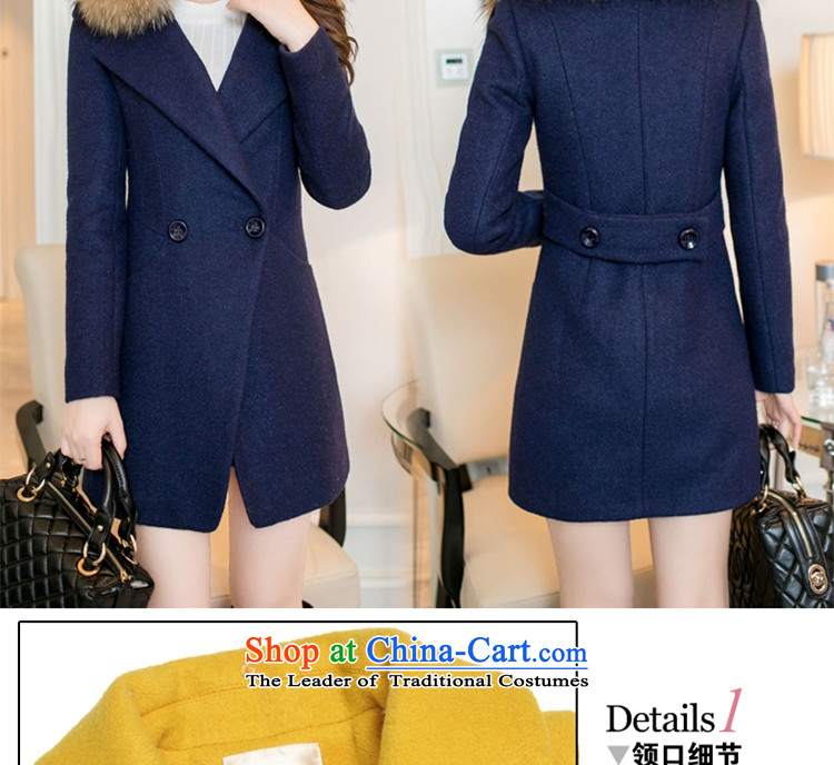 The Deere 2015 fall for the new position of the Korean version of thick and long jacket coat gross? Navy ML090 female L picture, prices, brand platters! The elections are supplied in the national character of distribution, so action, buy now enjoy more preferential! As soon as possible.