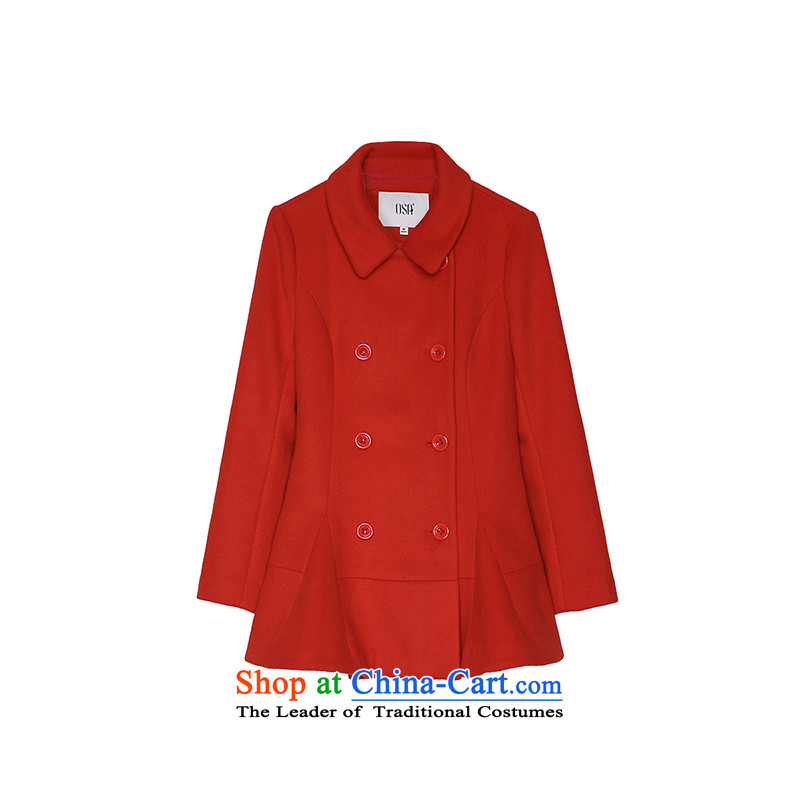 The OSA EURO 2015 Winter New Windsor female stylish double-off under the gross SD557005 jacket? large red S, Europe (O.SA) , , , shopping on the Internet