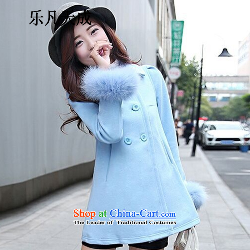 America where Tian Cheng 2015 Fall_Winter Collections in the new long-sleeved Gross Gross fox? A version of coats and 6,192 departed J light blue?M