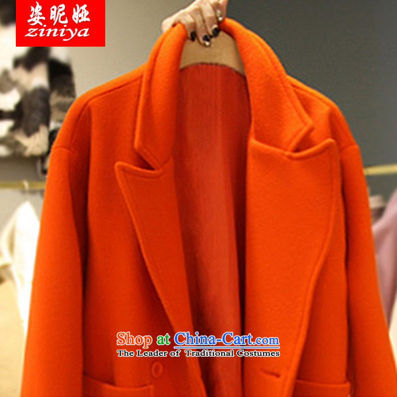 Gigi Lai Young Ah 200 catties mm2015 thick autumn and winter load extra female loose video thin thick hair? Jacket coat sister orange 3XL recommended weight, cost between HKD150-170 Gigi Lai Young Ah , , , shopping on the Internet