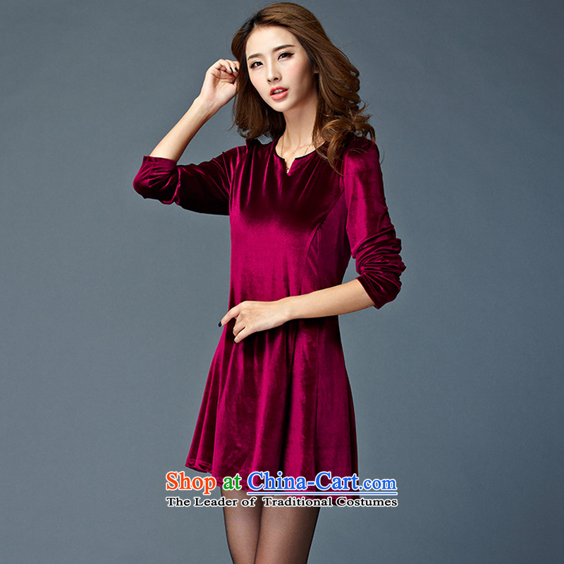 The new winter 2015 ZORMO mill gross large Ms. thickened the skirt thick mm autumn and winter, forming the velvet short skirts wine red XXL 130-145 catty ,ZORMO,,, shopping on the Internet
