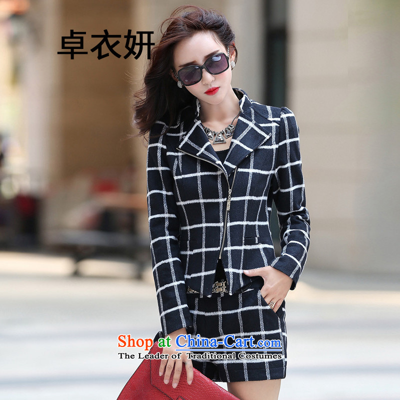 The new Korean autumn 1464_2015 version temperament aristocratic stylish gross shorts Kit?   black?L