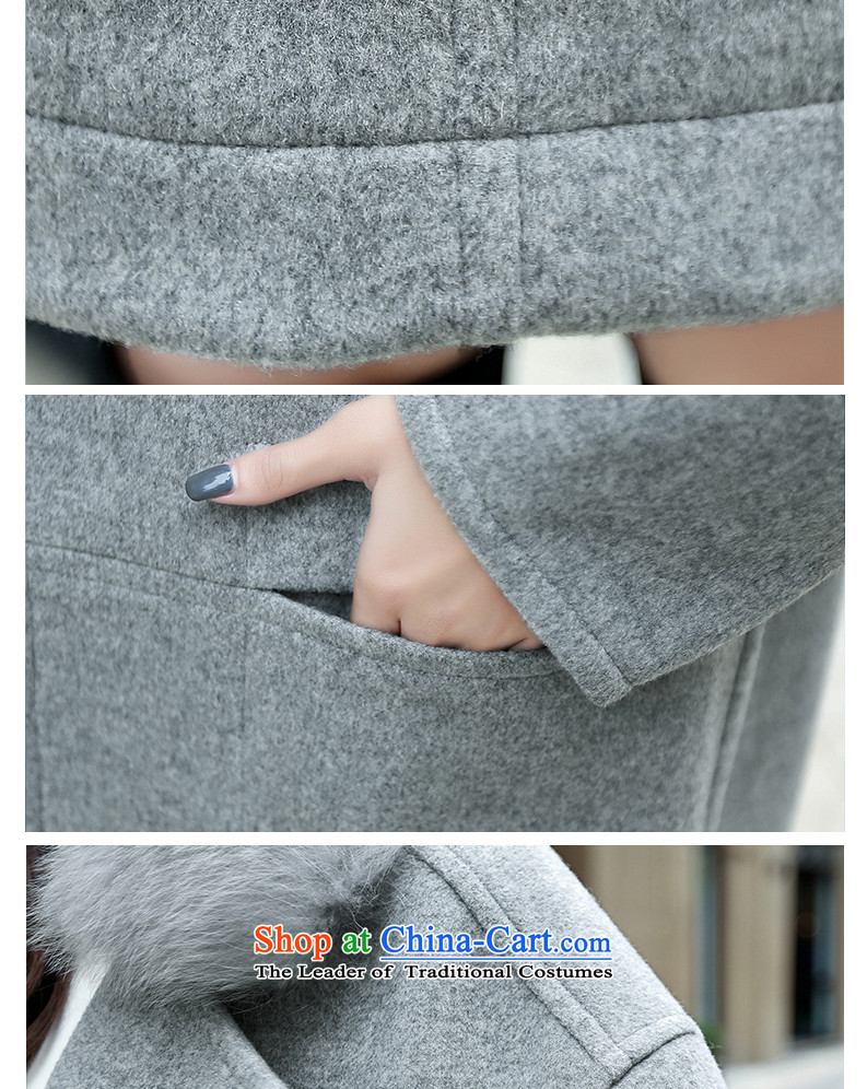 Fresh air in the autumn and winter 2015 new coats, wool? long thin hair so Sau San video jacket female Gray L picture, prices, brand platters! The elections are supplied in the national character of distribution, so action, buy now enjoy more preferential! As soon as possible.
