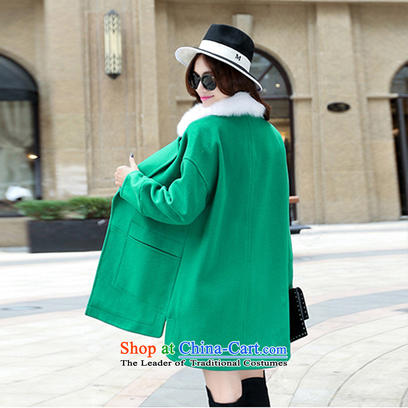Fresh air in the autumn and winter 2015 new coats, wool? long thin hair so Sau San video jacket female Gray L, refreshing shopping on the Internet has been pressed.
