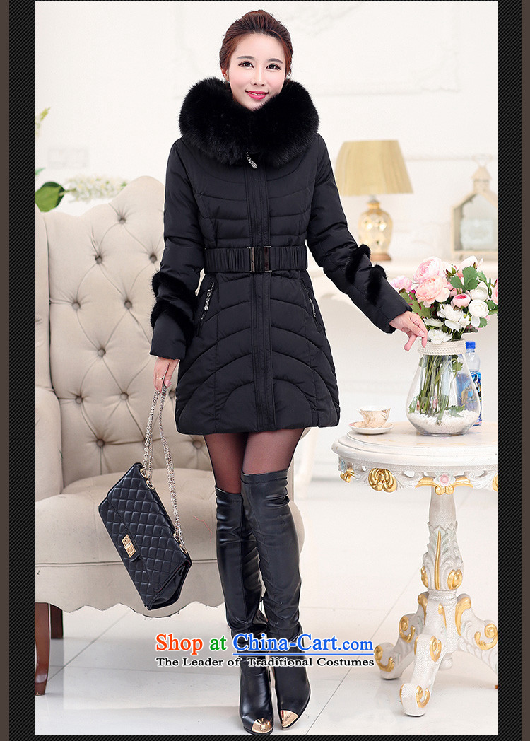 Flower to Isabelle winter new mm thick larger female Korean long in Sau San with cap on the Nagymaros collar thick down jacket D2103 female black 5XL picture, prices, brand platters! The elections are supplied in the national character of distribution, so action, buy now enjoy more preferential! As soon as possible.