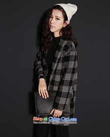 The interpolator 7 V-neck hair? 2015 winter coats of Gray Tartan jacket new female gray photo, the price, and S brand platters! The elections are supplied in the national character of distribution, so action, buy now enjoy more preferential! As soon as possible.