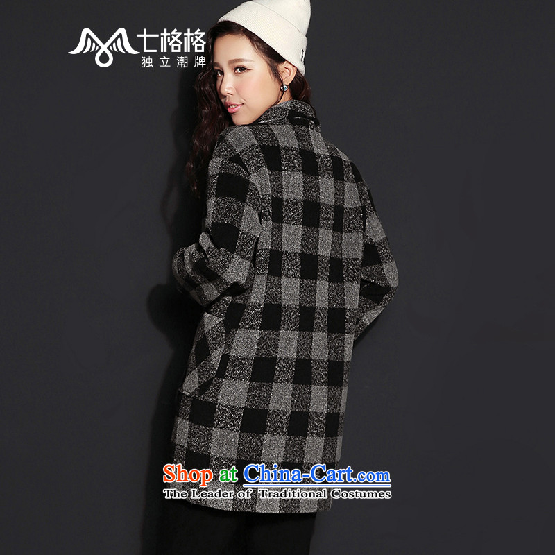 The interpolator 7 V-neck hair? 2015 winter coats of Gray Tartan jacket new girl S, 7 were chattering gray (OTHERMIX) , , , shopping on the Internet