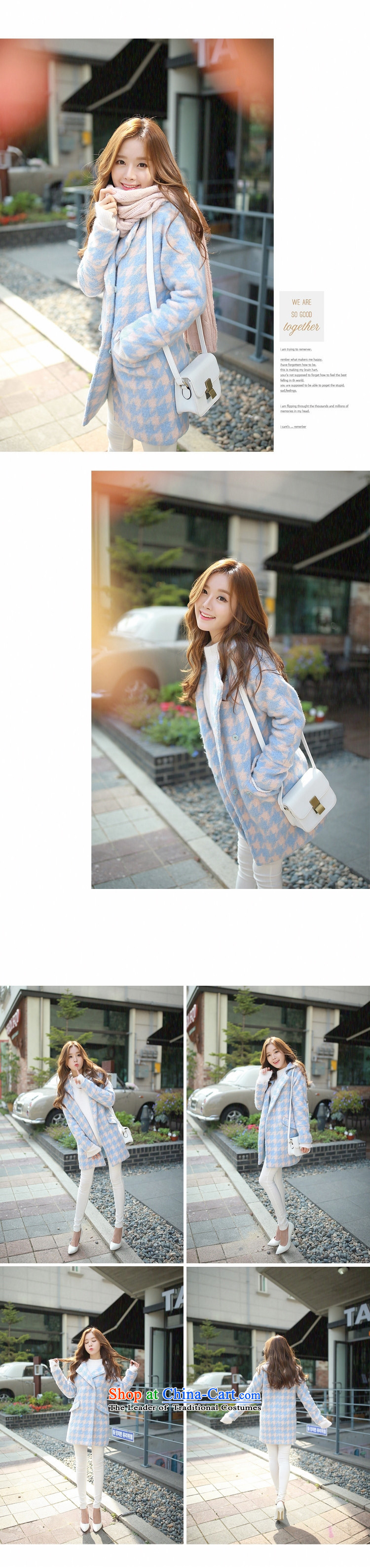 The Philippine economy Nga chidori grid wool coat female Sau San won? version a wool coat thick light blue M picture, prices, brand platters! The elections are supplied in the national character of distribution, so action, buy now enjoy more preferential! As soon as possible.