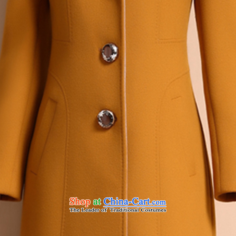 Receive ya 2015 autumn and winter new cashmere overcoat, long, but the fox washable wool coat is gross 6080 Yellow M, receive a (LUMEIYA) , , , shopping on the Internet