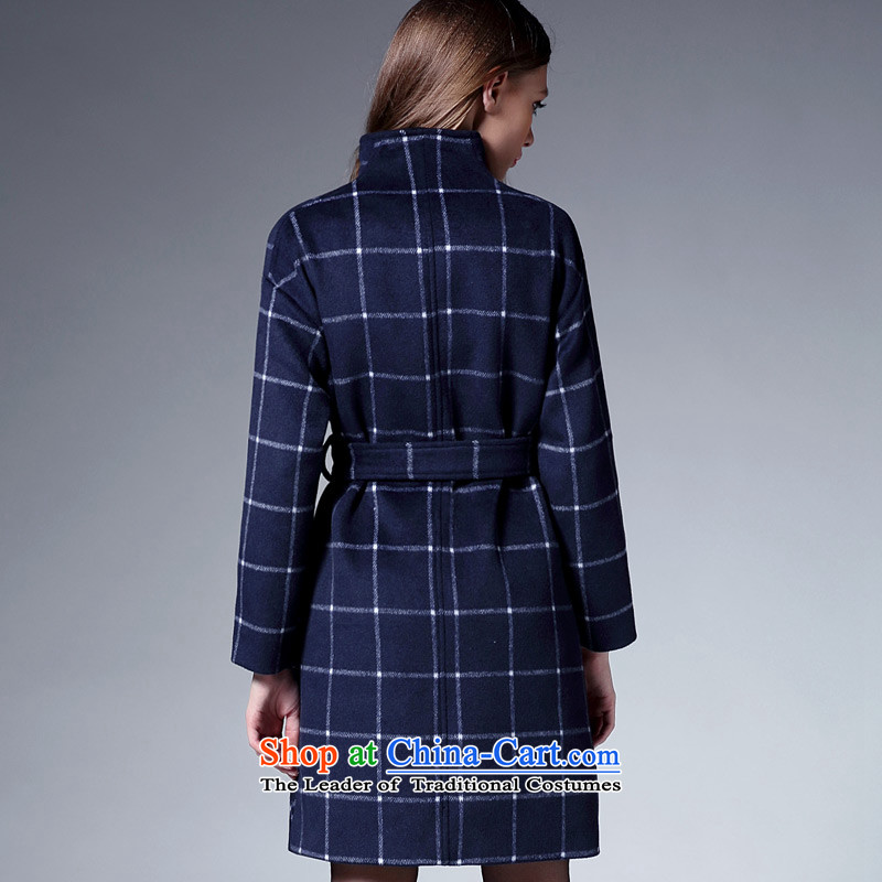 Zk Western women 2015 Fall/Winter Collections of new high-end collar grid? In gross jacket long Sau San a wool coat latticed L,zk,,, shopping on the Internet