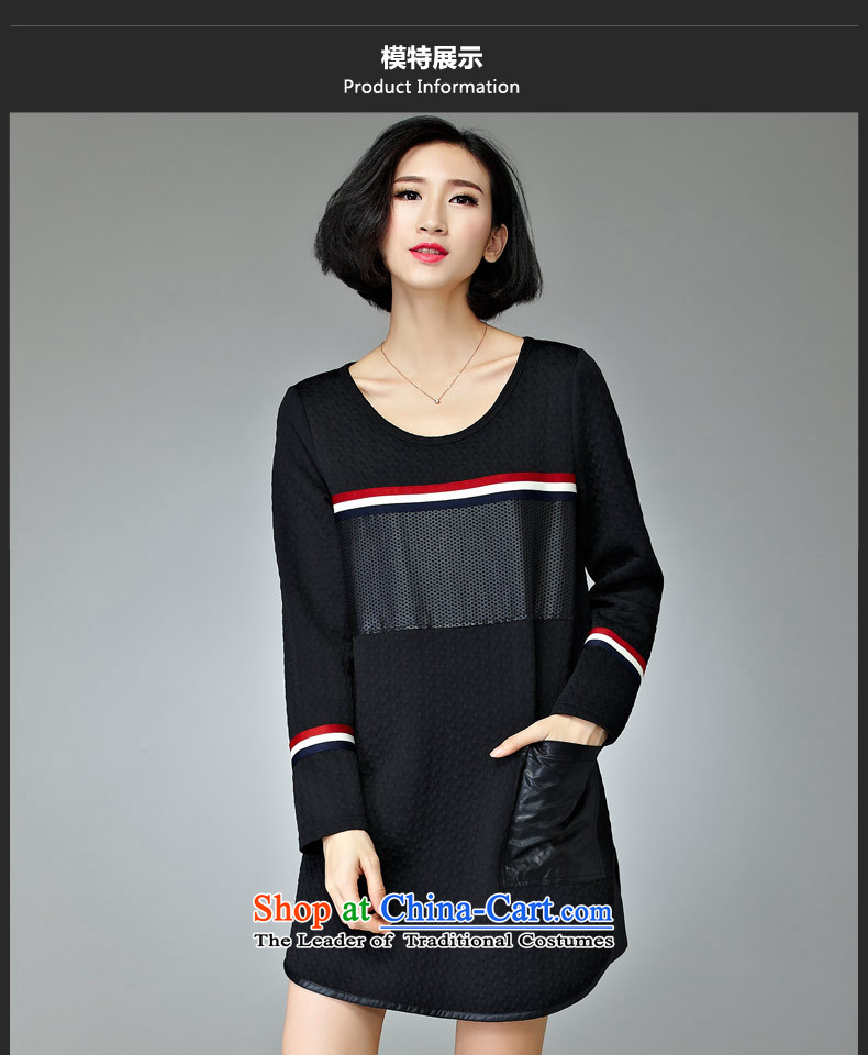 Curry murmured larger women's dresses autumn and winter new graphics to increase thin stylish black XXL picture, prices, brand platters! The elections are supplied in the national character of distribution, so action, buy now enjoy more preferential! As soon as possible.