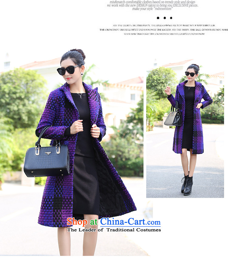  2015 Autumn and winter flower 媤 new gross in long)? cotton waffle a gross jacket coat female blue is the color M pictures, prices, brand platters! The elections are supplied in the national character of distribution, so action, buy now enjoy more preferential! As soon as possible.