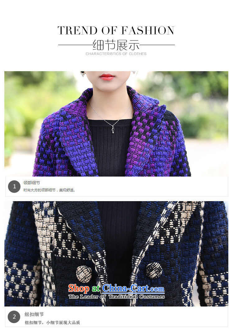  2015 Autumn and winter flower 媤 new gross in long)? cotton waffle a gross jacket coat female blue is the color M pictures, prices, brand platters! The elections are supplied in the national character of distribution, so action, buy now enjoy more preferential! As soon as possible.