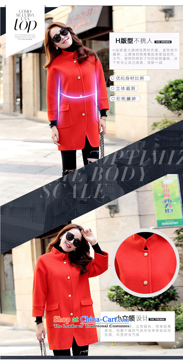 About the New 2015, hundreds of autumn and winter load Korean fashion collar gross coats of female single-row is detained temperament jacket Orange Red L picture, prices, brand platters! The elections are supplied in the national character of distribution, so action, buy now enjoy more preferential! As soon as possible.