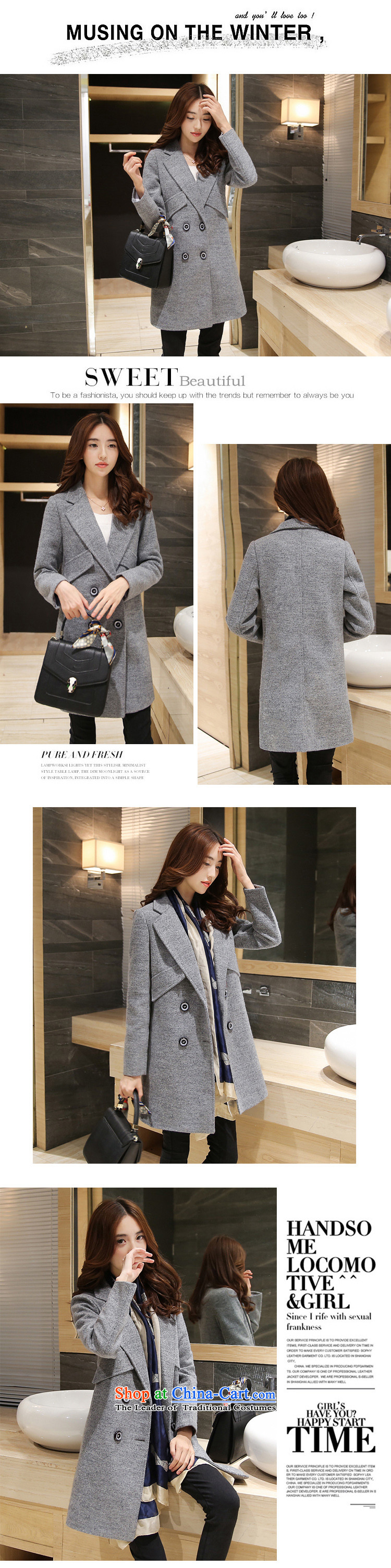 Mr TSANG Yok-sing-ni 2015 autumn and winter coats girl in Europe gross? temperament Sau San female fashion, long hair? female gray jacket , prices, picture M brand platters! The elections are supplied in the national character of distribution, so action, buy now enjoy more preferential! As soon as possible.