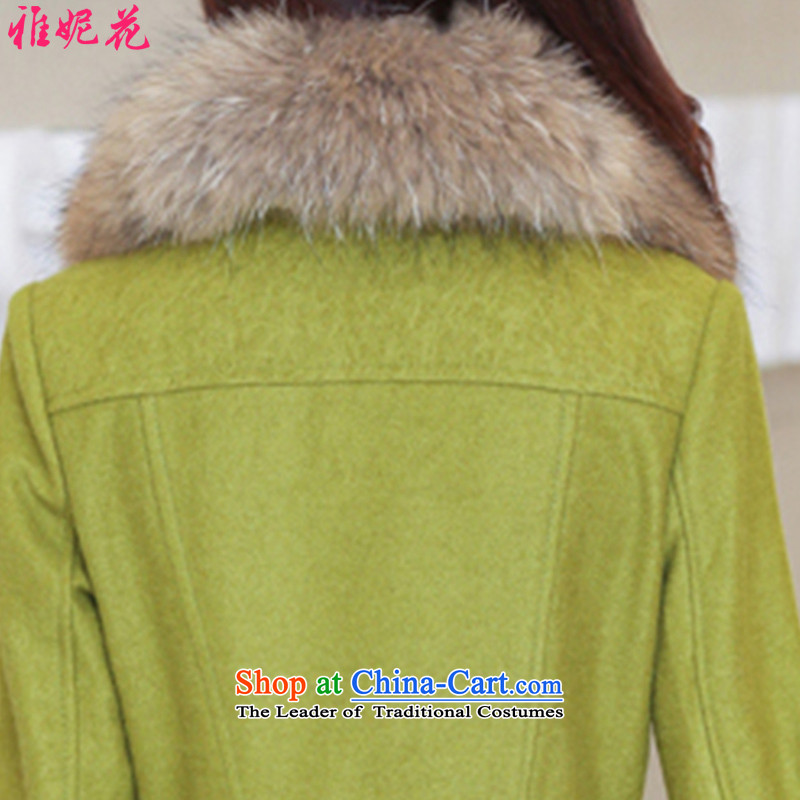 Ya Jennifer 2015 autumn and winter new Korean version of Sau San? female YNH1889 gross coats  , L, Nga Jennifer Green shopping on the Internet has been pressed.