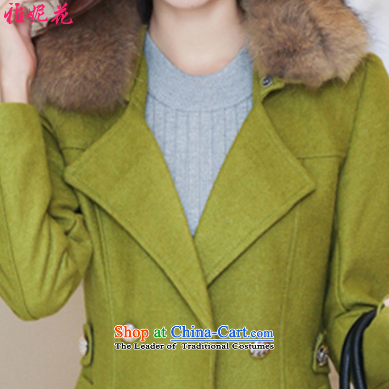 Ya Jennifer 2015 autumn and winter new Korean version of Sau San? female YNH1889 gross coats  , L, Nga Jennifer Green shopping on the Internet has been pressed.