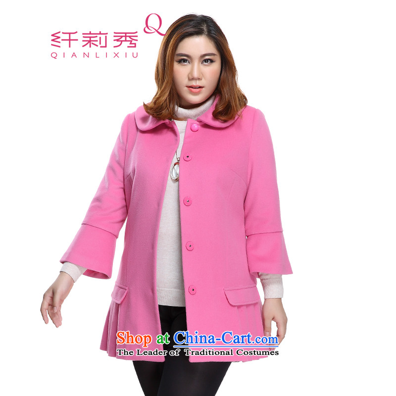 The former Yugoslavia Li Sau 2015 Fall_Winter Collections new larger female lovely dolls collar horn cuff preppy thick COAT 1176 in gross? Red 2XL