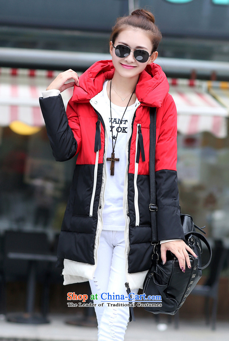 El-ju Yee Nga 2015 winter clothing in long version 200 jin won thick MM to xl female 5XL stitching large YZ5088 DOWNCOAT red and black stitching emulation XXXXXL collar pictures, gross price, brand platters! The elections are supplied in the national character of distribution, so action, buy now enjoy more preferential! As soon as possible.
