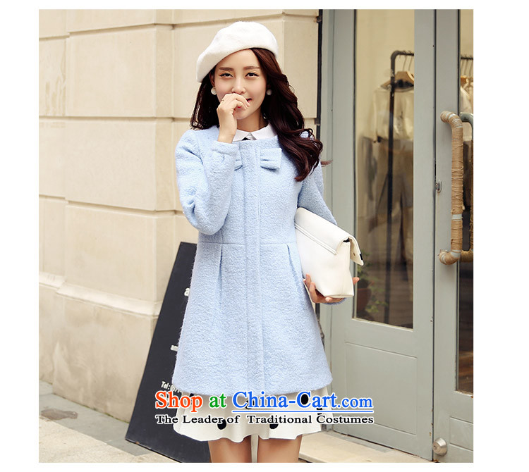 The law was the small-ki wind jacket female Korean gross? edition of autumn and winter 2015 new products aristocratic ladies stylish bow tie in Sau San long a wool coat Women Blues pictures, prices, S brand platters! The elections are supplied in the national character of distribution, so action, buy now enjoy more preferential! As soon as possible.