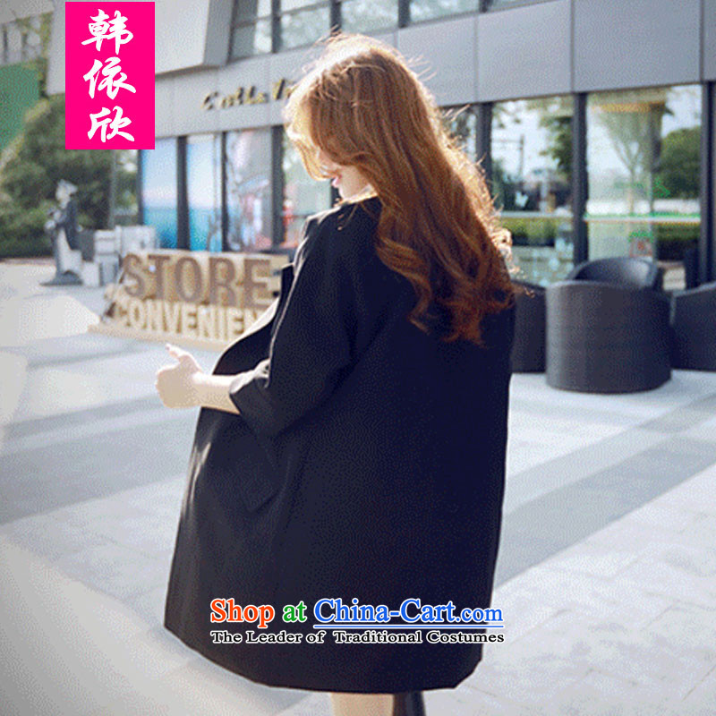According to the Korea mm2015 thick autumn in favor of large wind jacket thick sister thick girls' Graphics thin to XL Black XXXL, won according to Yan Shopping on the Internet has been pressed.