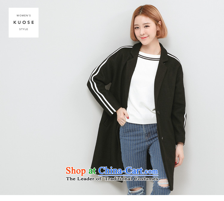 Wide Color Gamut 2015 autumn and winter new Korean female loose collar workers in thick suits long coats gross)?? M pictures, black jacket price, brand platters! The elections are supplied in the national character of distribution, so action, buy now enjoy more preferential! As soon as possible.