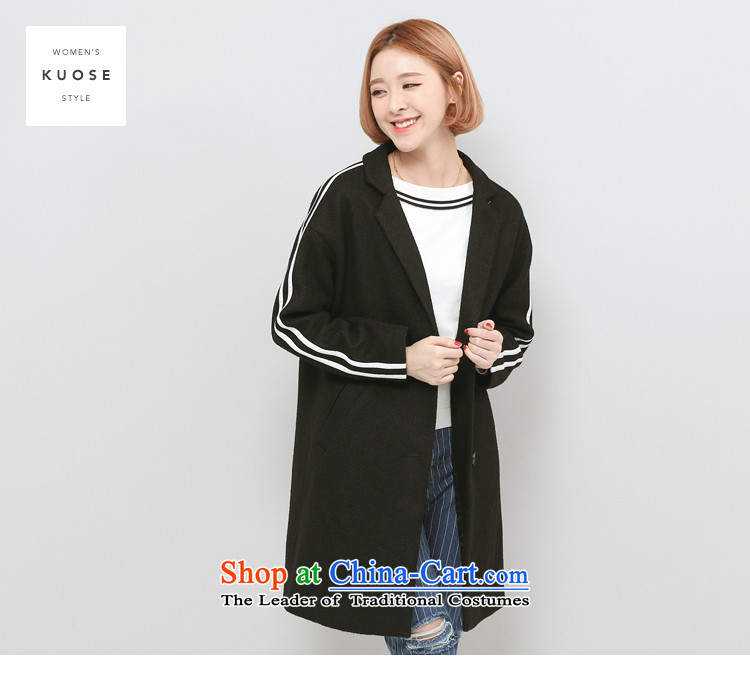Wide Color Gamut 2015 autumn and winter new Korean female loose collar workers in thick suits long coats gross)?? M pictures, black jacket price, brand platters! The elections are supplied in the national character of distribution, so action, buy now enjoy more preferential! As soon as possible.