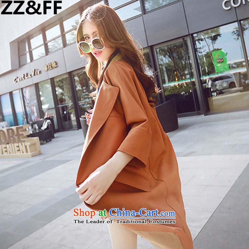   In the long graphics Zz&ff thin female wind jacket for larger fall coats XXL,ZZ&FF,,, orange shopping on the Internet