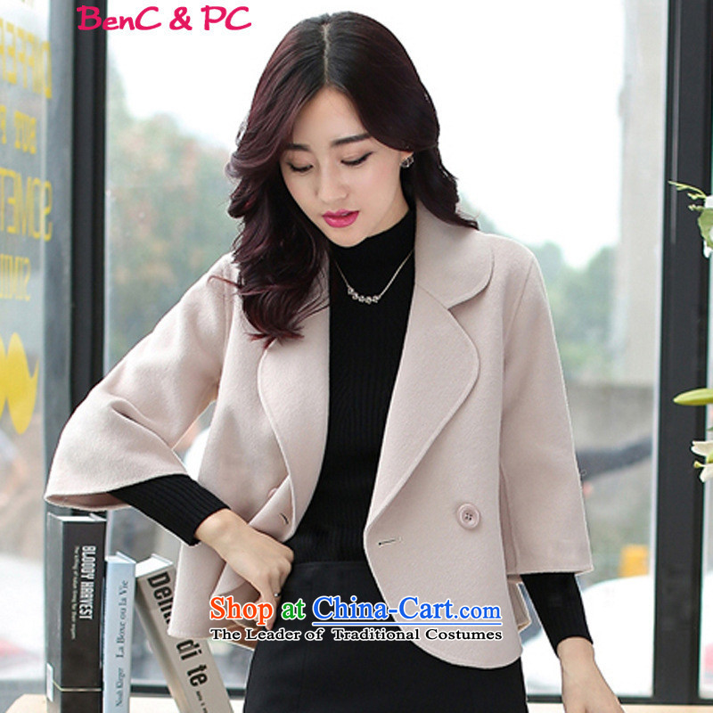 Gross Benc_pc2015? jacket winter New Women Korean Modern graphics thin long-sleeved short Sau San_ m WhiteXXL