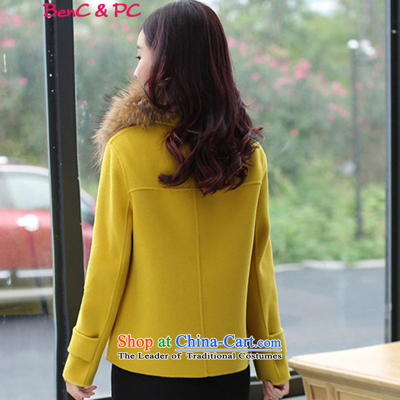 2015 winter coats coats gross? New Women Korean Modern graphics thin long-sleeved thickened Sau San wild with collar short of grass, Huang and charm of gross for M Asia (charm) has been pressed on Bali Shopping