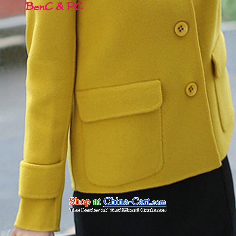 2015 winter coats coats gross? New Women Korean Modern graphics thin long-sleeved thickened Sau San wild with collar short of grass, Huang and charm of gross for M Asia (charm) has been pressed on Bali Shopping